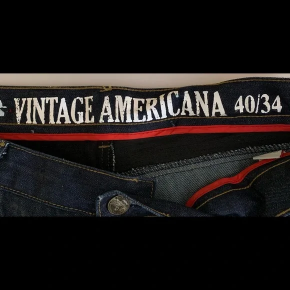 Vintage Americana Painted Zipper Jeans